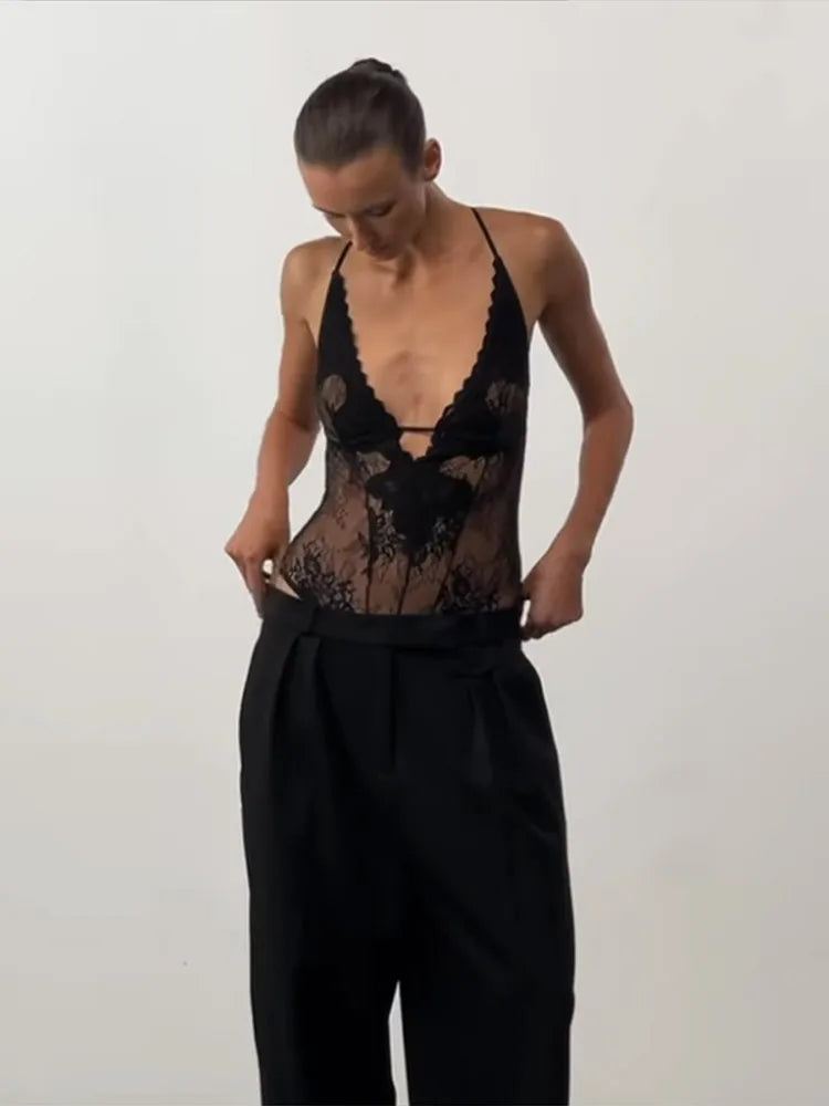 Body Dentelle Femme — Élégance Noire