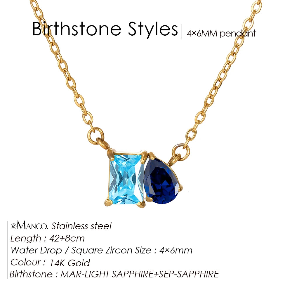 Collier Zircon Bicolore — Pierre du Mois