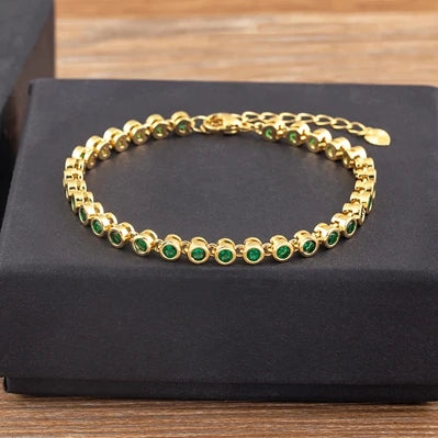 Bracelet Cristal Femme — Éclat Doré