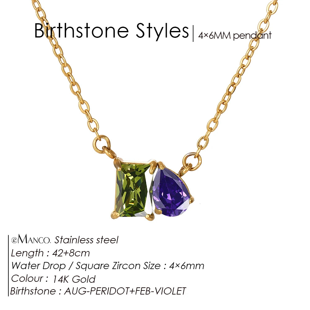 Collier Zircon Bicolore — Pierre du Mois