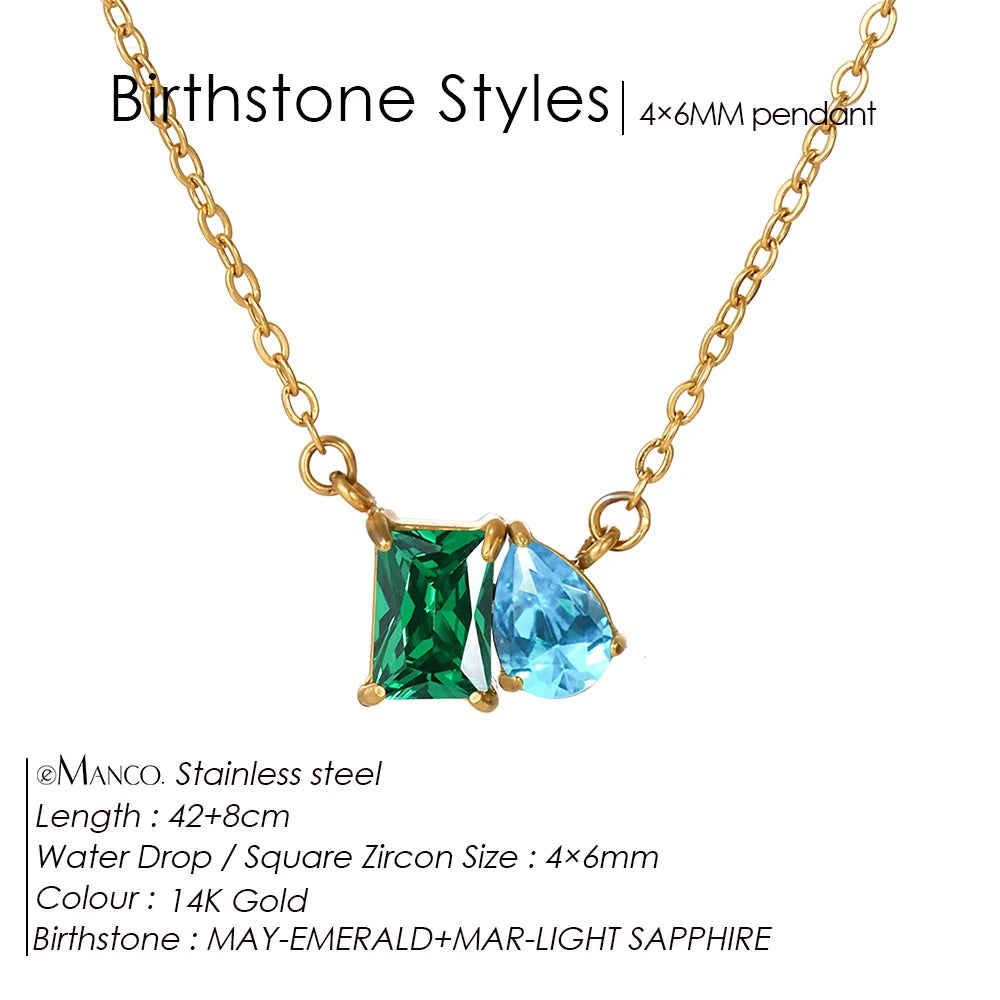 Collier Zircon Bicolore — Pierre du Mois