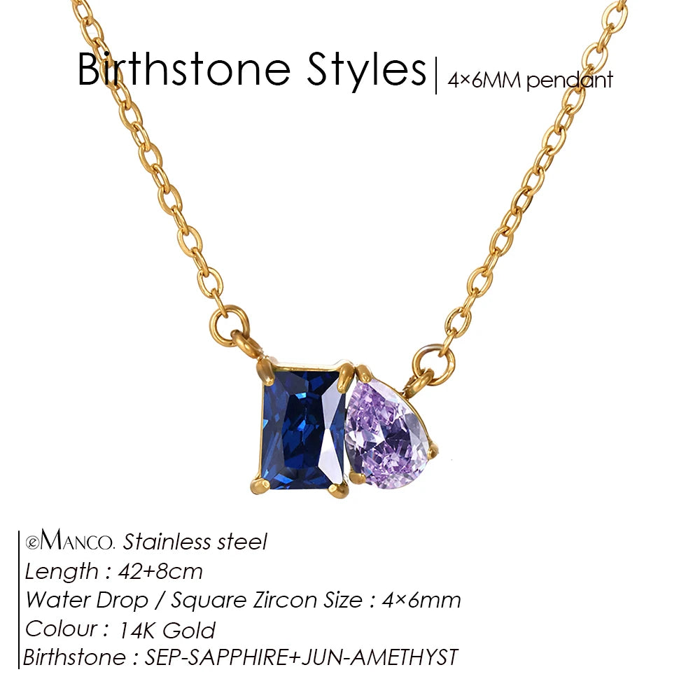 Collier Zircon Bicolore — Pierre du Mois
