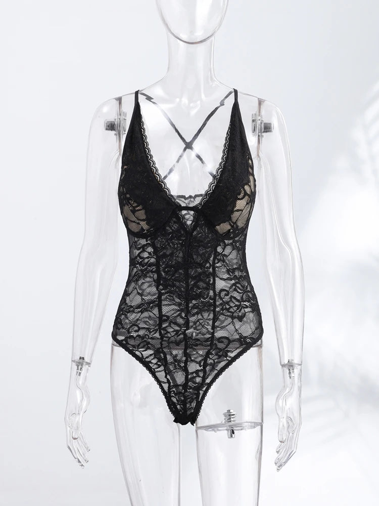 Body Dentelle Femme — Élégance Noire