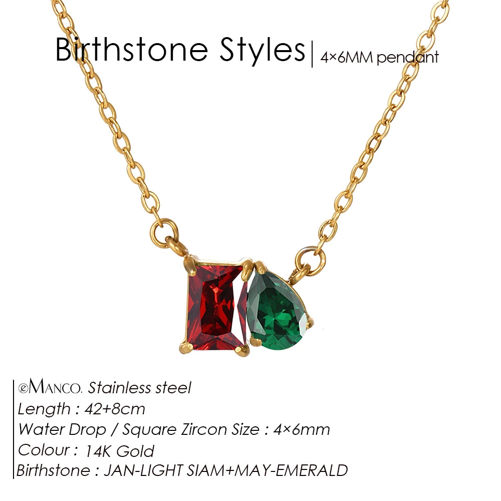 Collier Zircon Bicolore — Pierre du Mois