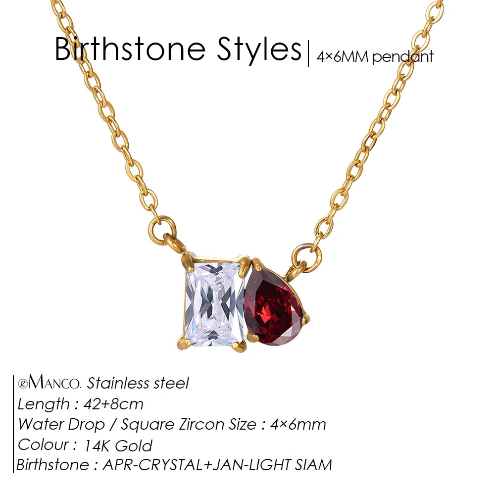 Collier Zircon Bicolore — Pierre du Mois
