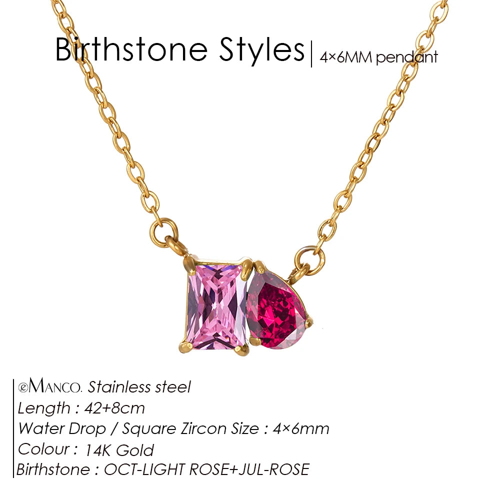 Collier Zircon Bicolore — Pierre du Mois