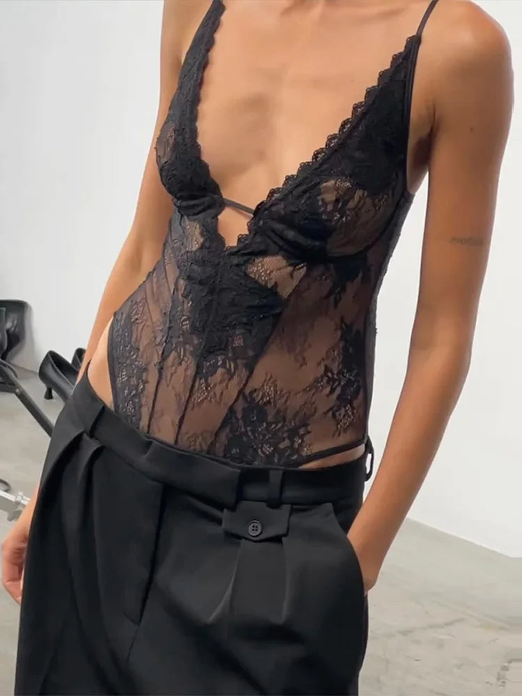Body Dentelle Femme — Élégance Noire