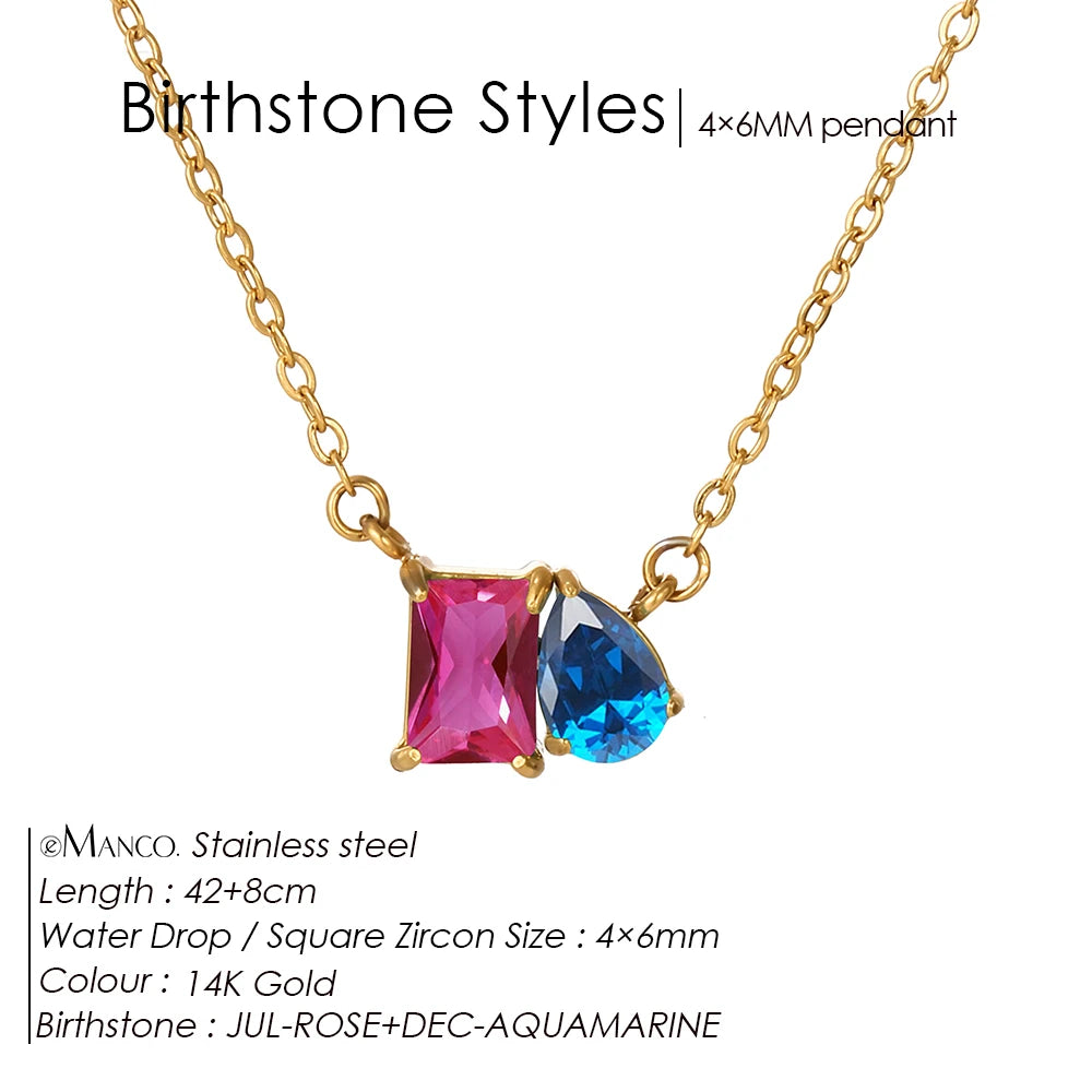 Collier Zircon Bicolore — Pierre du Mois