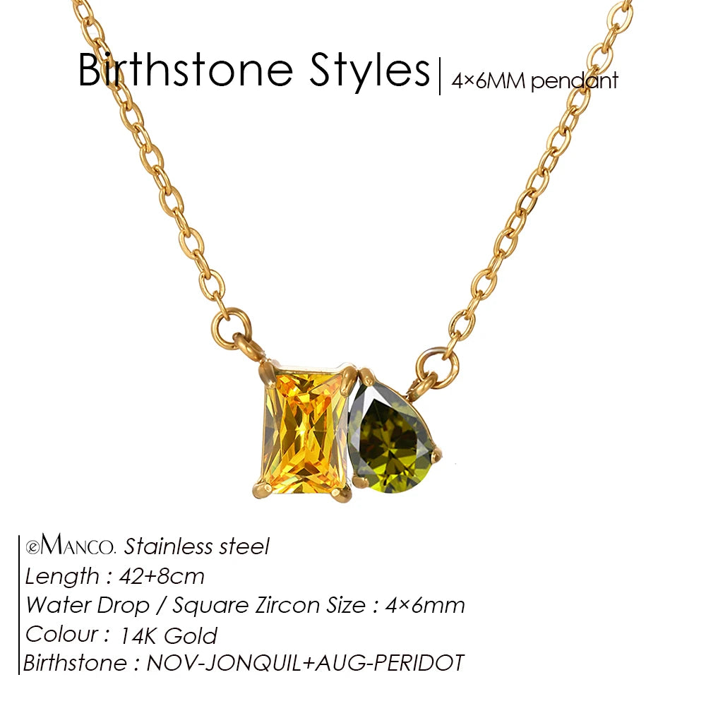 Collier Zircon Bicolore — Pierre du Mois