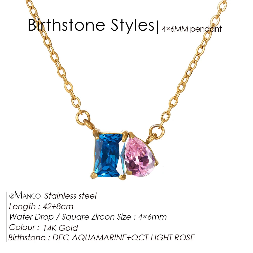 Collier Zircon Bicolore — Pierre du Mois