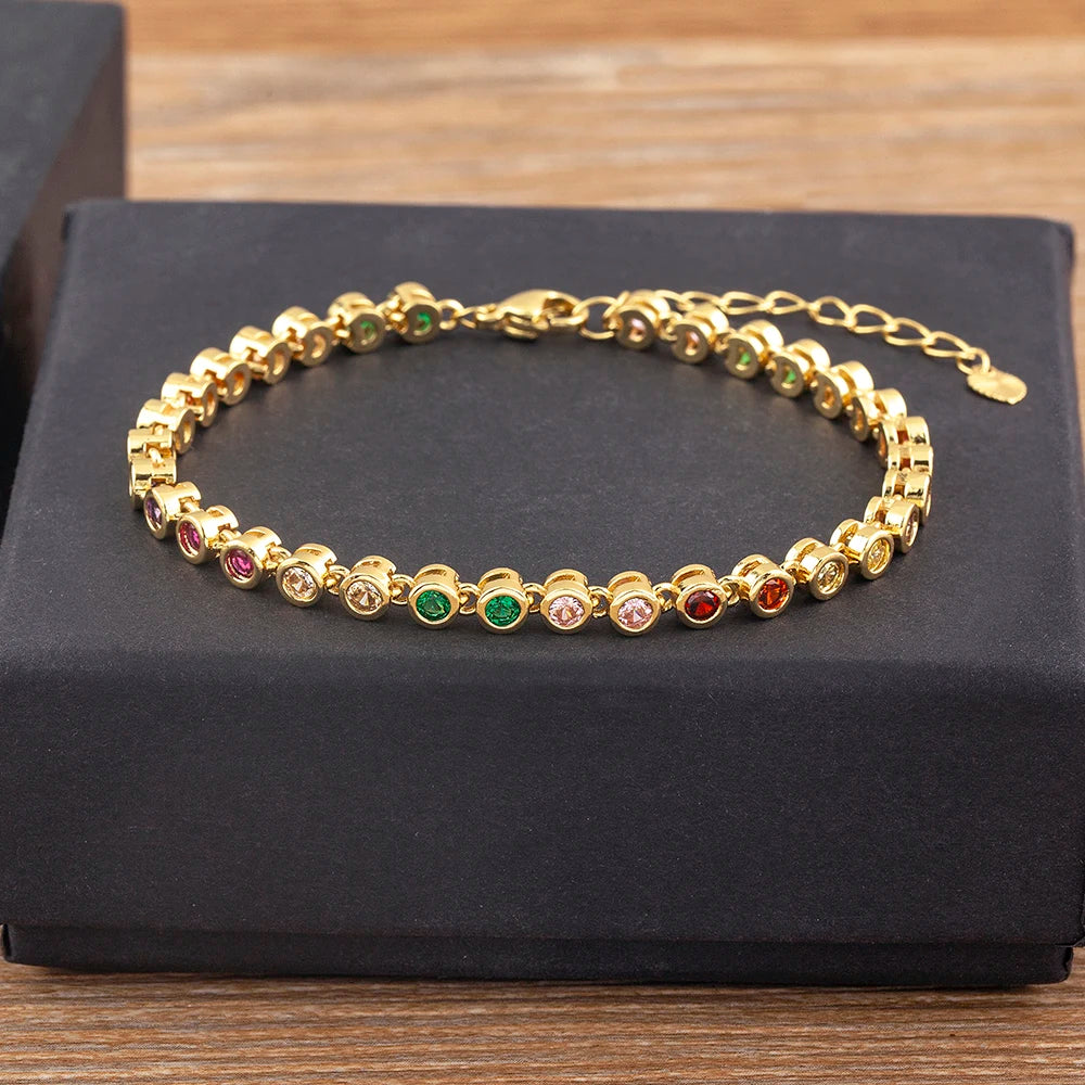 Bracelet Cristal Femme — Éclat Doré