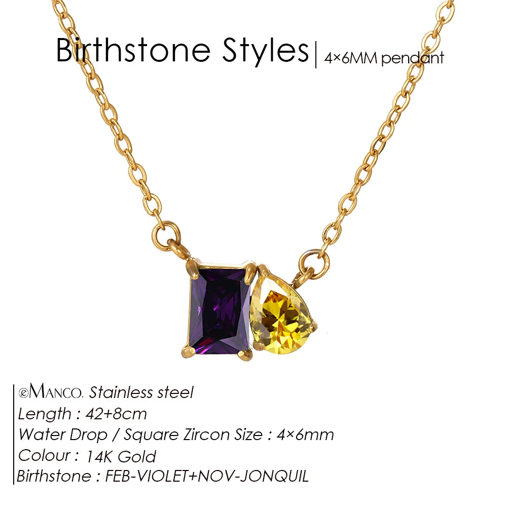 Collier Zircon Bicolore — Pierre du Mois