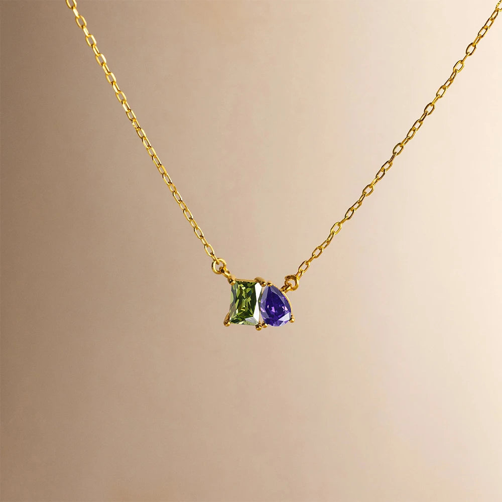 Collier Zircon Bicolore — Pierre du Mois