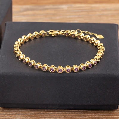 Bracelet Cristal Femme — Éclat Doré