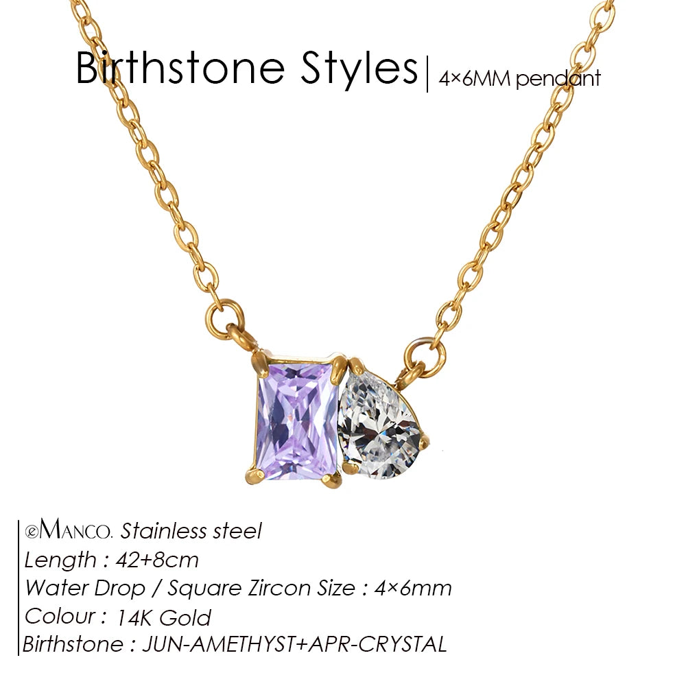 Collier Zircon Bicolore — Pierre du Mois