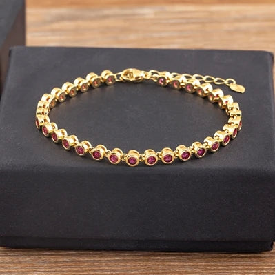 Bracelet Cristal Femme — Éclat Doré