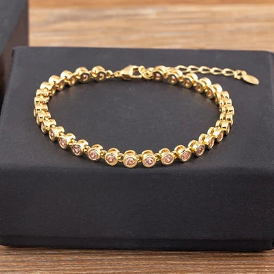 Bracelet Cristal Femme — Éclat Doré
