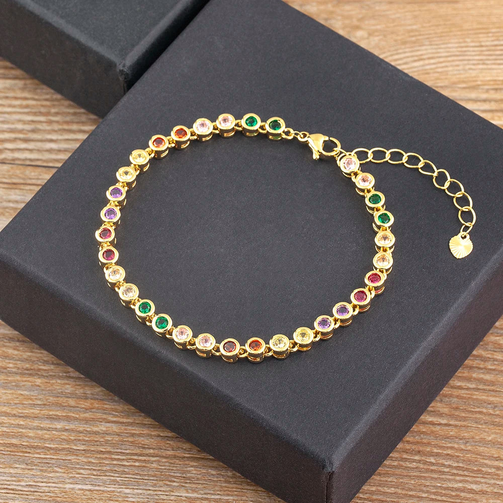 Bracelet Cristal Femme — Éclat Doré